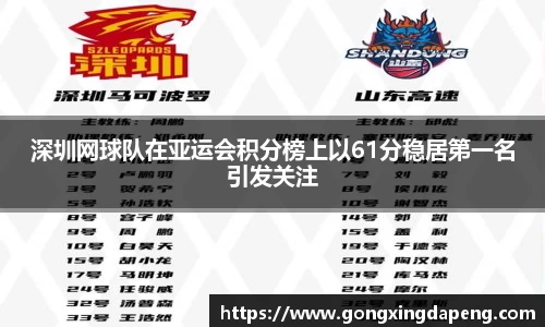 深圳网球队在亚运会积分榜上以61分稳居第一名引发关注